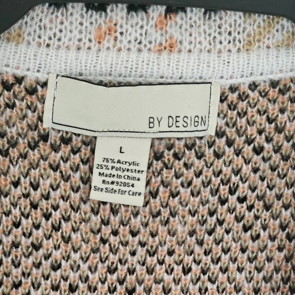 By Design Tan‎ Striped Cardigan Large